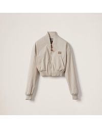 Miu Miu - Panama Cotton Blouson Jacket - Lyst