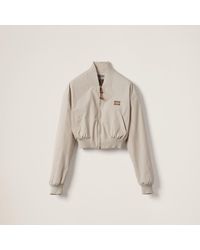 Miu Miu - Panama Cotton Bomber Jacket - Lyst