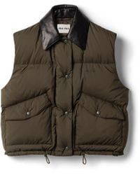 Miu Miu - Technical Pongé Down Vest - Lyst