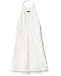 Miu Miu - Cady Eyelet Lace Mini-Dress - Lyst
