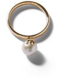 Miu Miu - Metal And Pearl Ring - Lyst