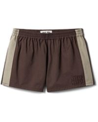 Miu Miu - Washed Twill Shorts - Lyst