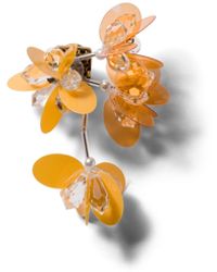 Miu Miu - Single Metal Earring With Pearl And Crystals - Lyst