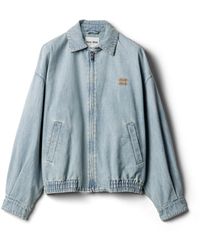 Miu Miu - Chambray Blouson Jacket - Lyst