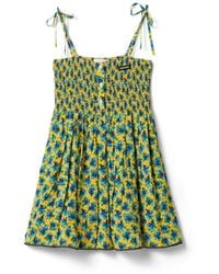 Miu Miu - Crêpe De Chine Mini-Dress - Lyst
