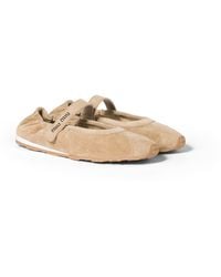 Miu Miu - Plume Suede Ballerinas - Lyst