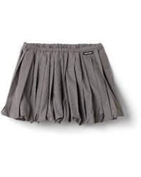 Miu Miu - Pleated Gingham Check Skirt - Lyst
