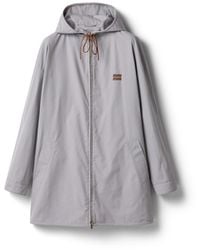 Miu Miu - Single-Breasted Panama Cotton Caban Jacket - Lyst