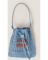 Miu Miu - Woven Fabric Mini-Bag - Lyst