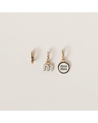 Miu Miu - Set Of Enameled Metal Earrings - Lyst