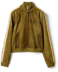 Miu Miu - Waxed Suede Jacket - Lyst