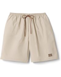 Miu Miu - Panama Cotton Bermudas - Lyst