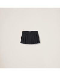 Miu Miu - Pleated Pinstripe Skirt - Lyst
