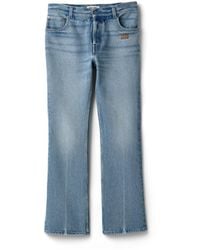 Miu Miu - Five-Pocket Washed Denim Jeans - Lyst