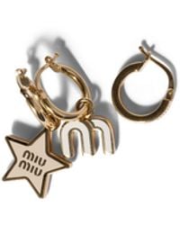 Miu Miu - Set Of Enameled Metal Earrings - Lyst