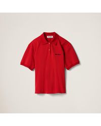 Miu Miu - Cotton Piqué Polo Shirt - Lyst