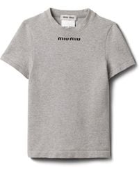 Miu Miu - Seamless Mélange T-Shirt - Lyst