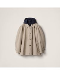 Miu Miu - Panama Cotton And Technical Pongé Blouson Jacket - Lyst