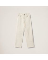 Miu Miu - Five-pocket Ecru Denim Jeans - Lyst