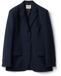 Miu Miu - Single-Breasted Kid Mohair Jacket - Lyst