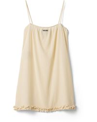 Miu Miu - Embroidered Marocain Crepe Dress - Lyst