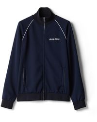 Miu Miu - Technical Jersey Blouson Jacket - Lyst