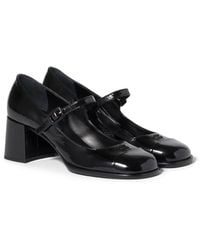 Miu Miu - Patent Leather And Naplak Leather Pumps - Lyst