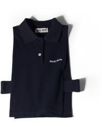 Miu Miu - Piqué Polo Vest - Lyst