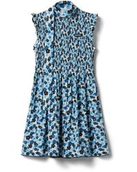 Miu Miu - Crêpe De Chine Mini-Dress - Lyst