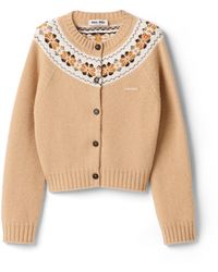 Miu Miu - Wool Cardigan - Lyst