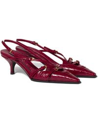 Miu Miu - Crocodile Embossed Calfskin Slingback Pumps - Lyst