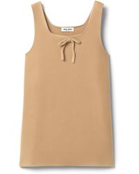 Miu Miu - Waxed Double Wool Dress - Lyst