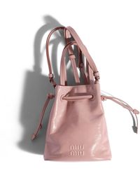 Miu Miu - Shiny Leather Pouch - Lyst