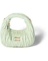 Miu Miu - Wander Matelassé Nappa Leather Hobo Mini-Bag - Lyst