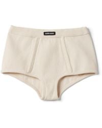 Miu Miu - Garment-Dyed Ribbed Boxer Shorts - Lyst