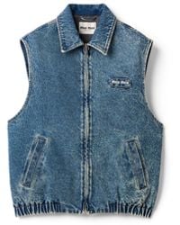 Miu Miu - Washed Denim Vest - Lyst
