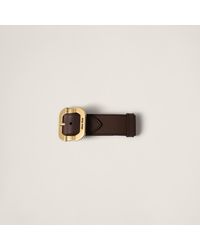 Miu Miu - Leather Bracelet With Buckle - Lyst