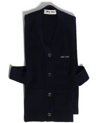 Miu Miu - Cashmere Cardigan Vest - Lyst