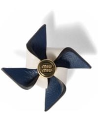 Miu Miu - Leather Pinwheel Brooch - Lyst