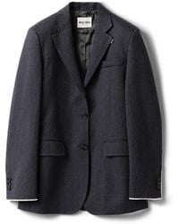 Miu Miu - Single-Breasted Twill Jacket - Lyst