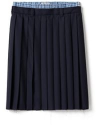 Miu Miu - Pleated Batavia Midi-Skirt - Lyst