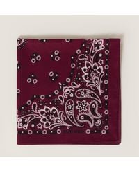 Miu Miu - Printed Poplin Scarf - Lyst