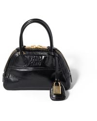 Miu Miu - Vivant Shiny Leather Mini-Bag - Lyst