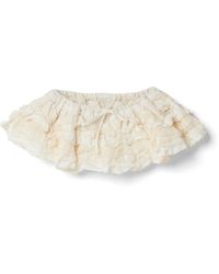 Miu Miu - Slubbed Canvas Miniskirt - Lyst