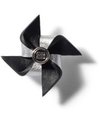 Miu Miu - Leather Pinwheel Brooch - Lyst