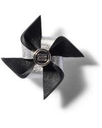 Miu Miu - Leather Pinwheel Brooch - Lyst