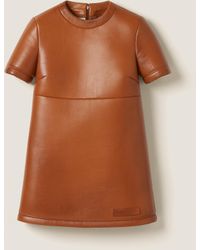 Miu Miu - Nappa Leather Dress - Lyst