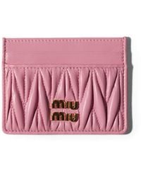 Miu Miu - Matelassé Nappa Leather Card Holder - Lyst