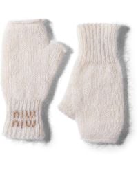 Miu Miu - Wool And Mohair Gloves - Lyst