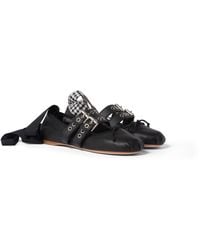 Miu Miu - Nappa And Calf Leather Ballerinas - Lyst